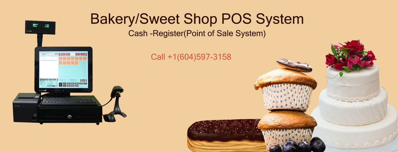 Bakery/Sweet Shop POS System, Cash Register, Point of Sale System